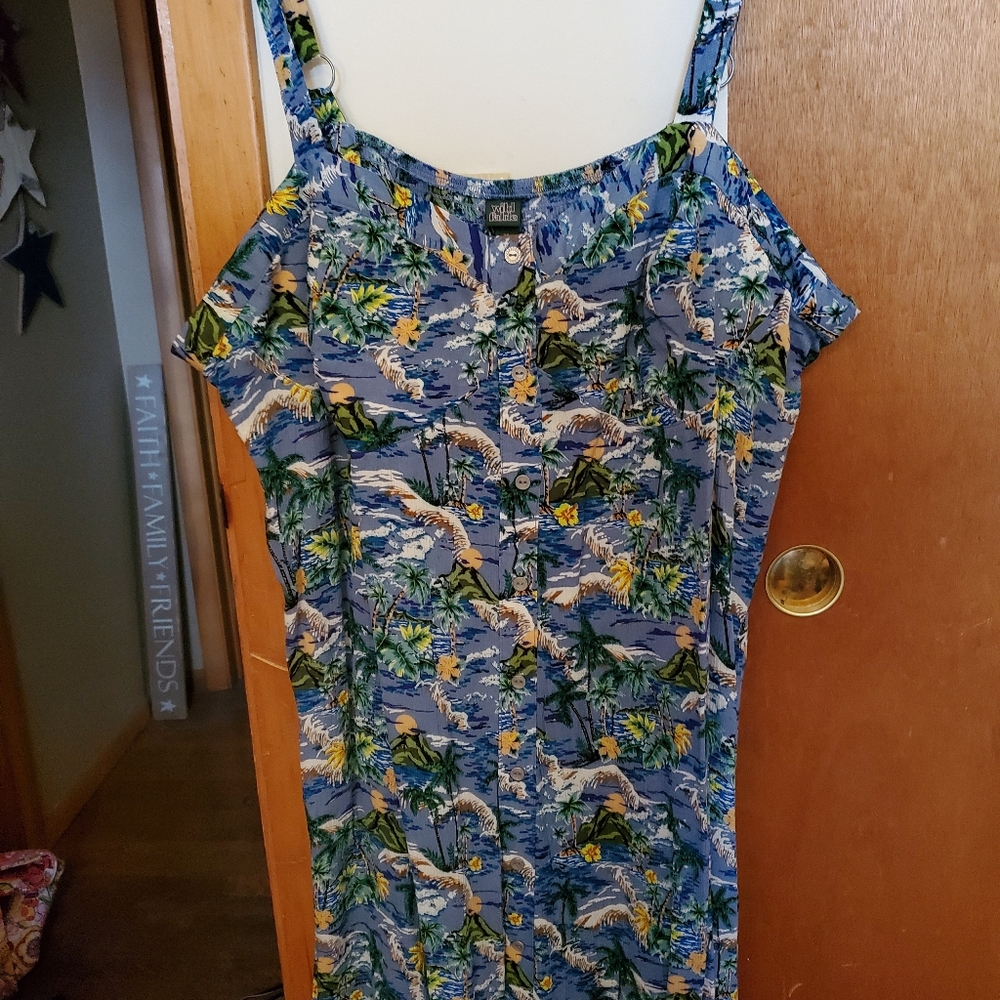 Wild Fable hawaiian print dress plus size